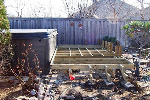 building a custom deck before pics