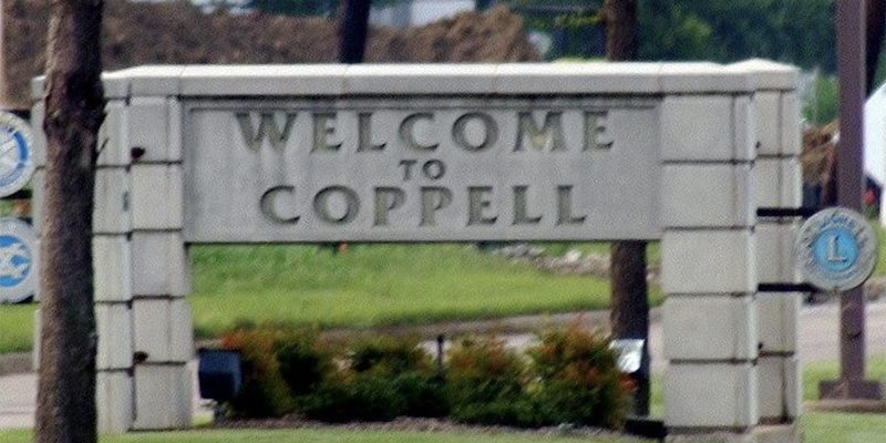 Coppell Texas Welcome to Coppell Texas sign